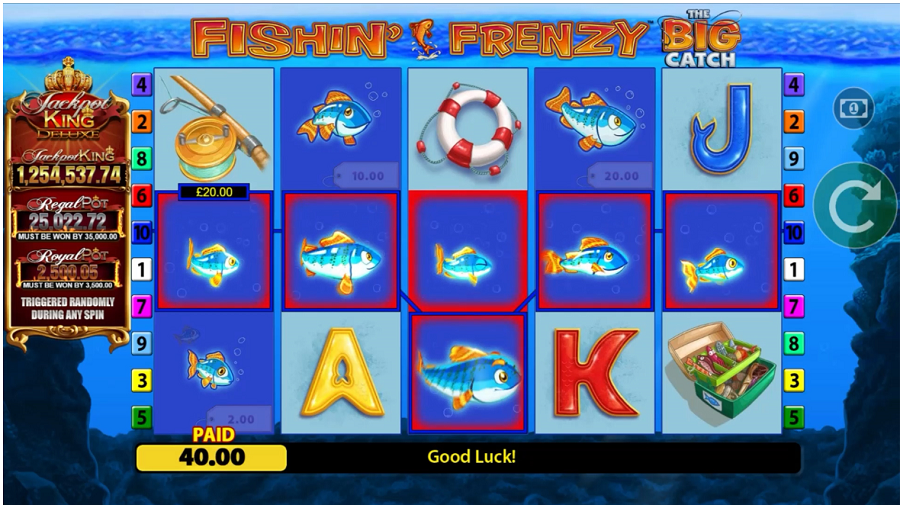 Fishin Frenzy The Big Catch Jackpot King Bonus - partycasino