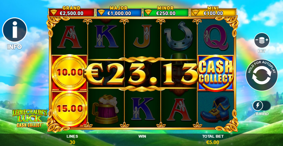 Leprechaun Luck Cash Collect Bonus - partycasino