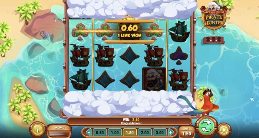 Captain Glum Pirate Hunter Bonus - partycasino