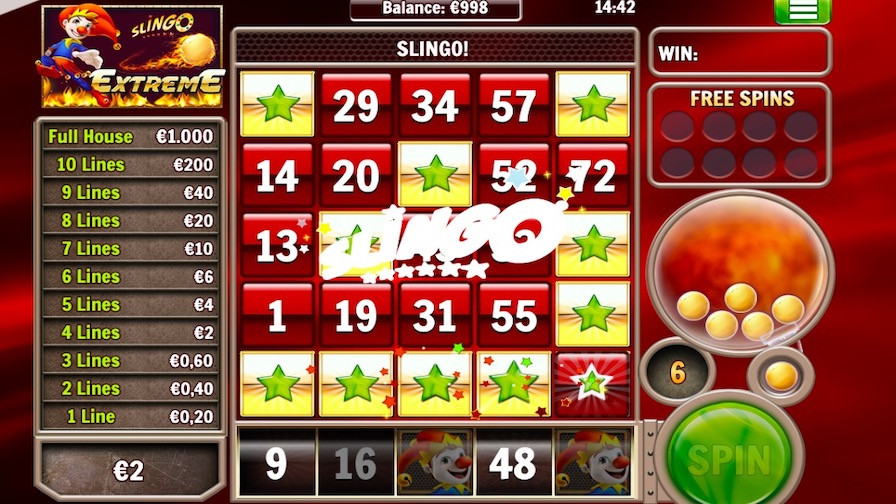 Slingo Extreme Bonus - partycasino