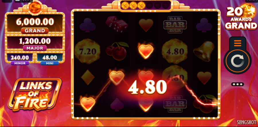 Links Of Fire Bonus - partycasino