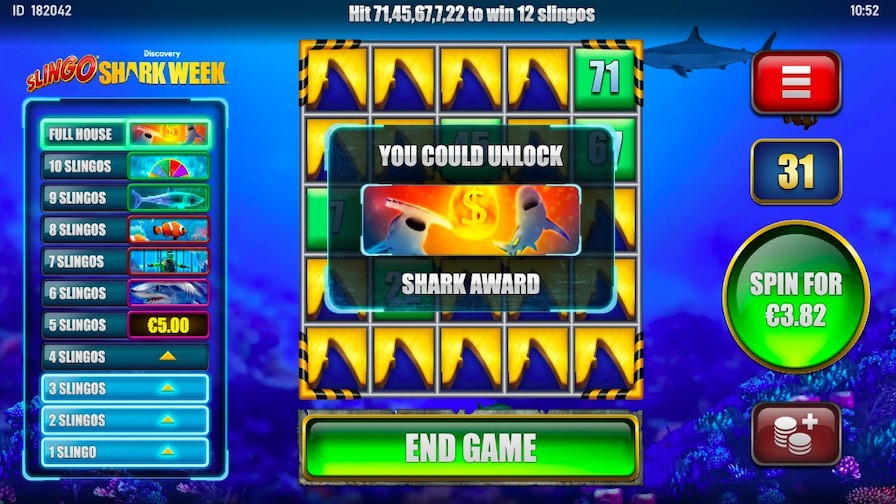 Slingo Shark Week Bonus - partycasino