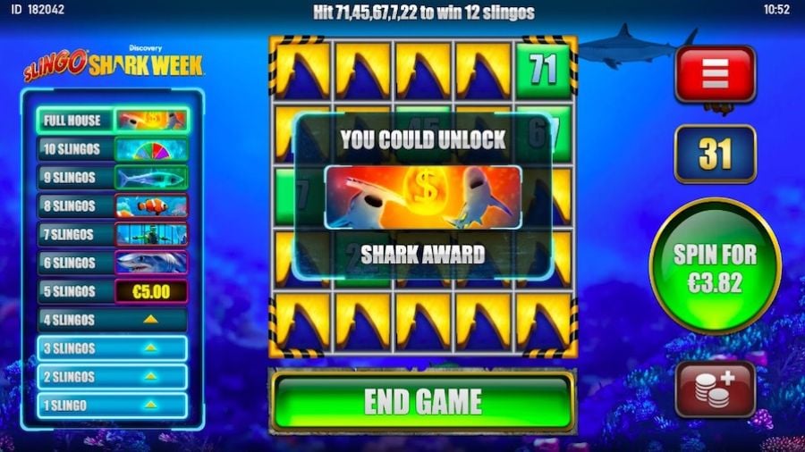Slingo Shark Week Bonus - partycasino