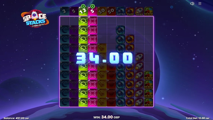 Space Stacks Reel Bets Bonus Eng - partycasino