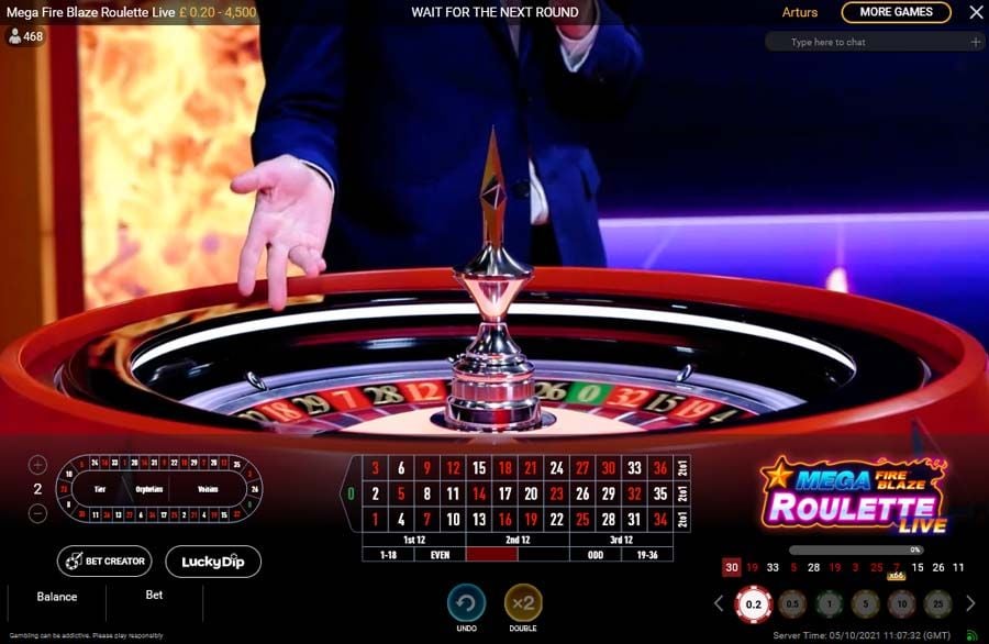 Mega Fire Blaze Live Roulette - partycasino