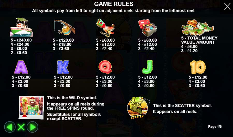 Bigger Bass Bonanza Feature Symbols - partycasino