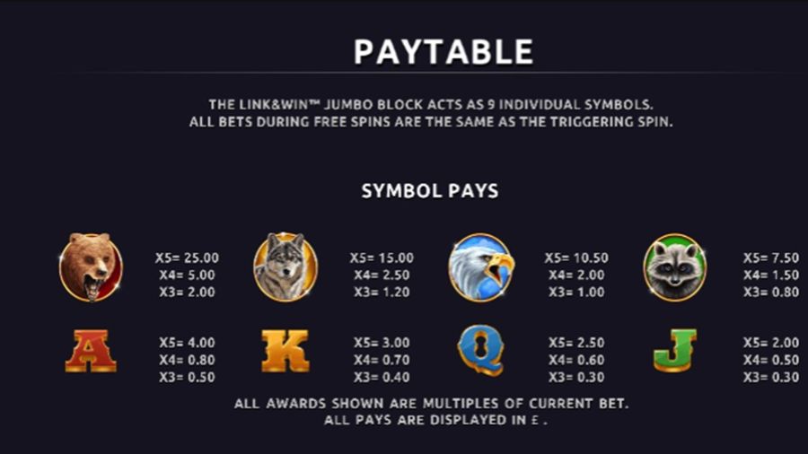 Bison Moon Ultra Link And Win Feature Symbols - partycasino