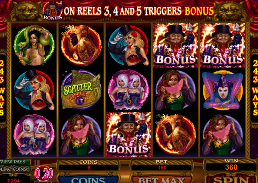 The Twisted Circus Bonus - partycasino