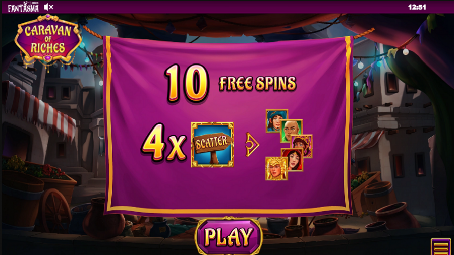 Caravan Of Riches Free Spins Bonus - partycasino