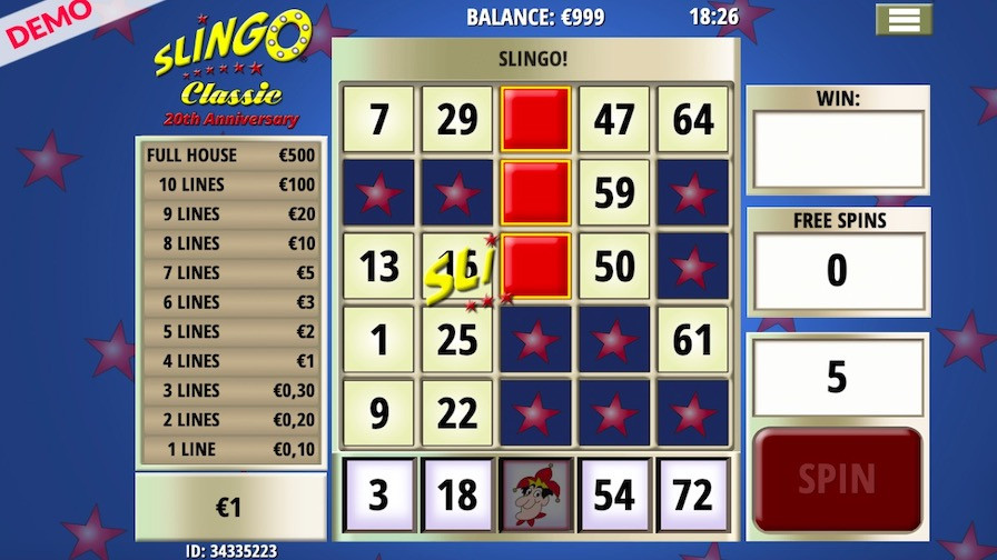 Slingo Classic Bonus - partycasino