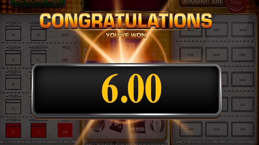 Deal Or No Deal Scratchcard Bonus - partycasino