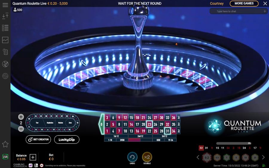 Quantum Roulette Live Wheel - partycasino