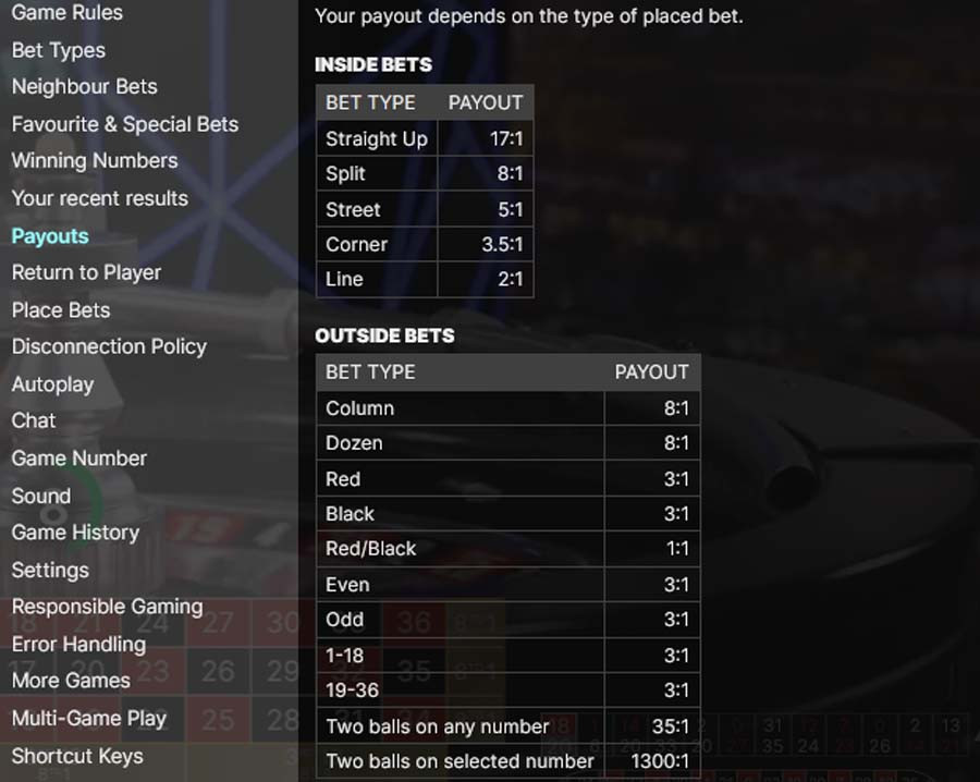 Double Ball Roulette Payouts - partycasino