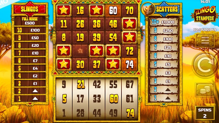 Slingo Stampede En - partycasino
