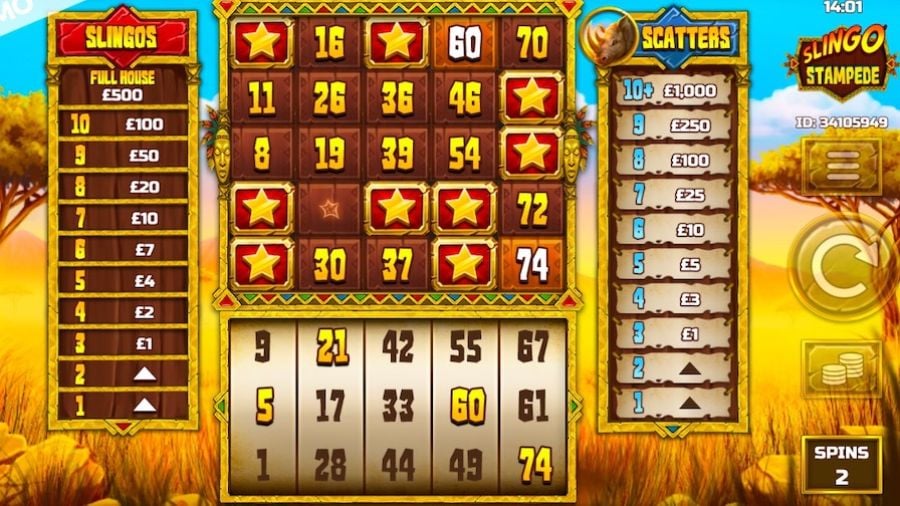 Slingo Stampede En - partycasino