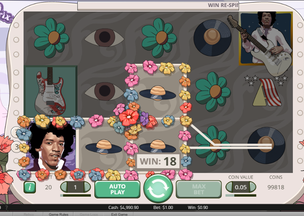 Jimi Hendrix Slot Win - partycasino