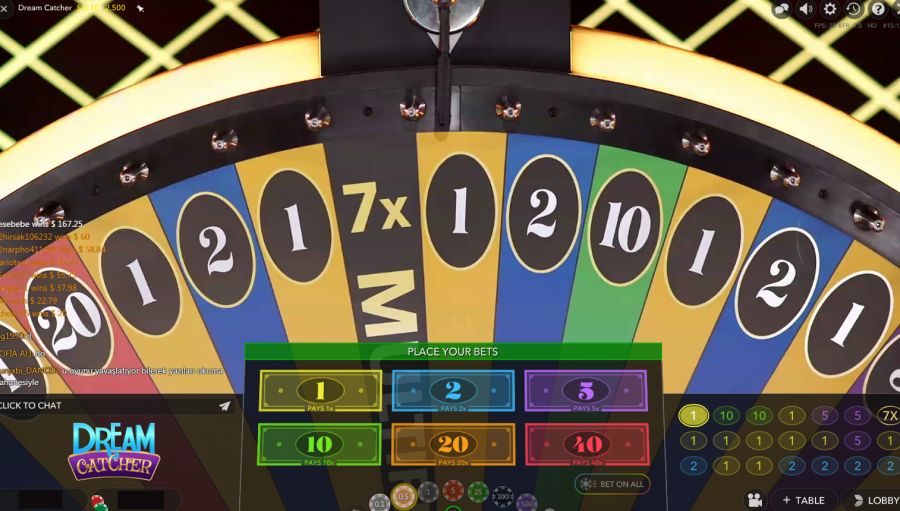 Dream Catcher Live Big Wheel - partycasino