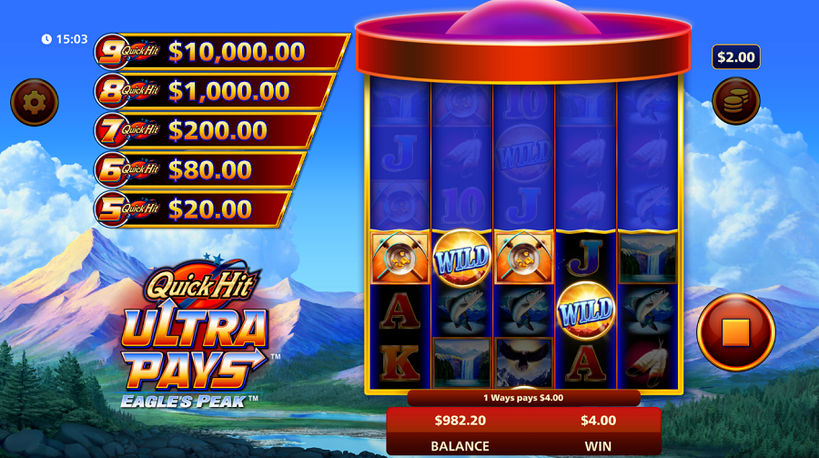Quick Hit Ultra Pays Eagle Peak Bonus - partycasino