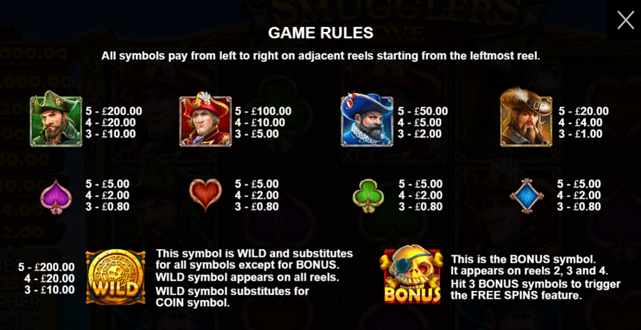 Smugglers Cove Feature Symbols - partycasino