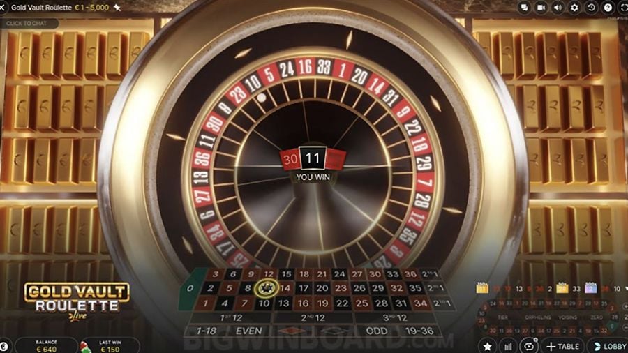 Gold Vault Roulette Live Slot - partycasino