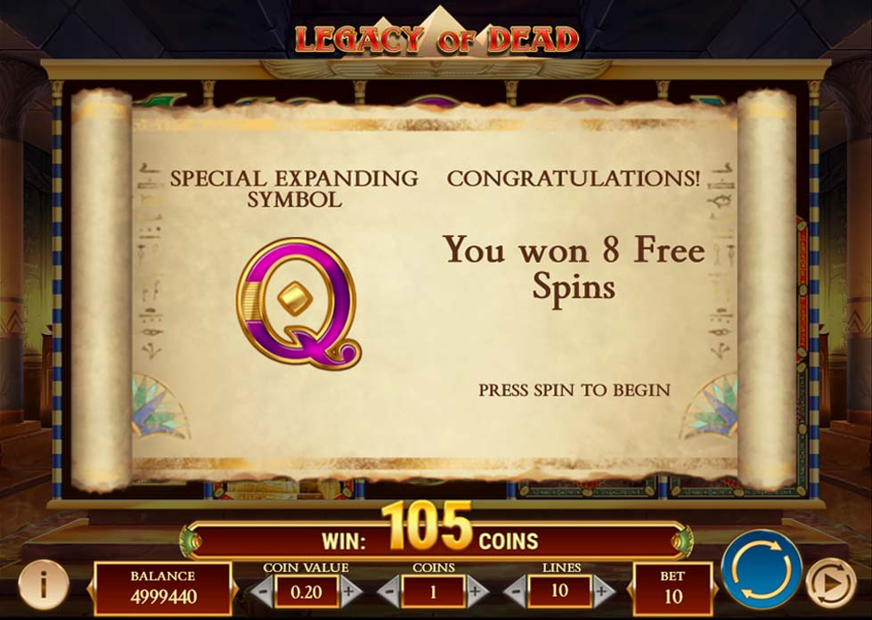 Legacy Of Dead Bonus - partycasino