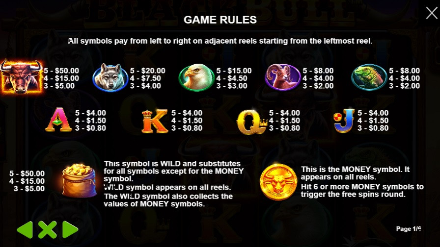 Black Bull Feature Symbols En - partycasino