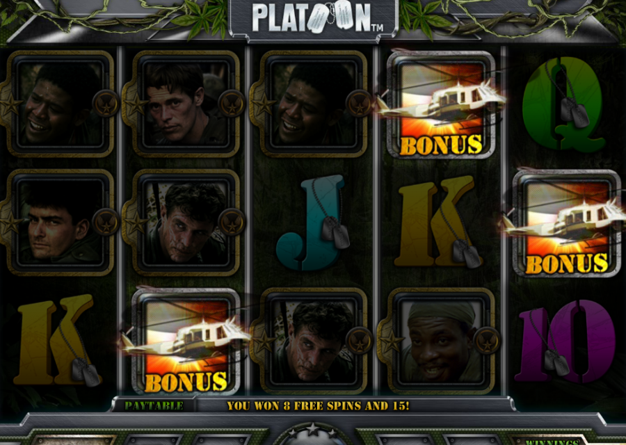 Platoon Free Spins - partycasino