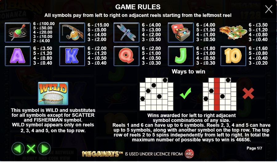 Big Bass Bonanza Megaways Featured Symbols - partycasino