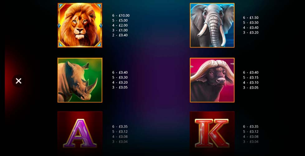 Majestic Megaways Feature Symbols - partycasino