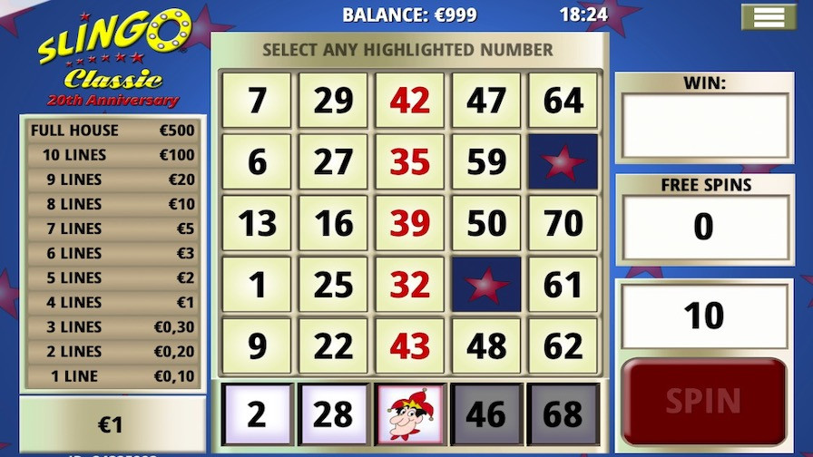 Slingo Classic Slot En - partycasino