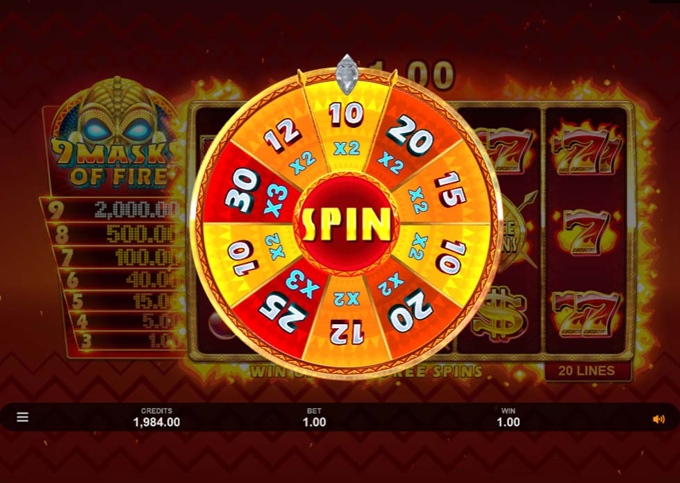 9 Masks Of Fire Bonus - partycasino